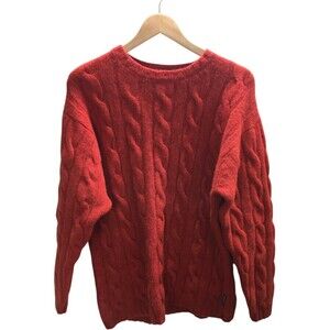 Fisherman Ireland Sweater Women's Size XL Red Pure Virgin Wool Long Sleeve